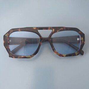 Unbranded Size One size  Designer Tortoise Shell Square Frame Sunglasses with Bl